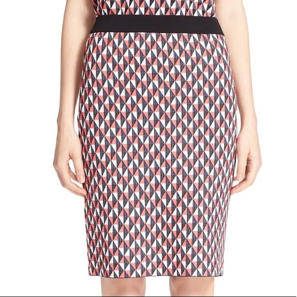 KATE SPADE Flying Kites Geo Print Pencil Skirt L - Picture 1 of 4
